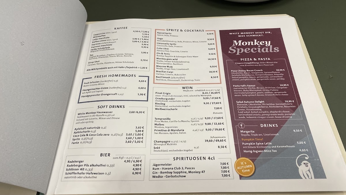 Menu White Monkey Dusseldorf Airport-3