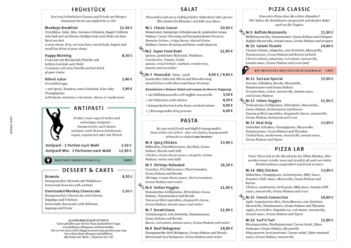 Menu White Monkey Dusseldorf Airport-4