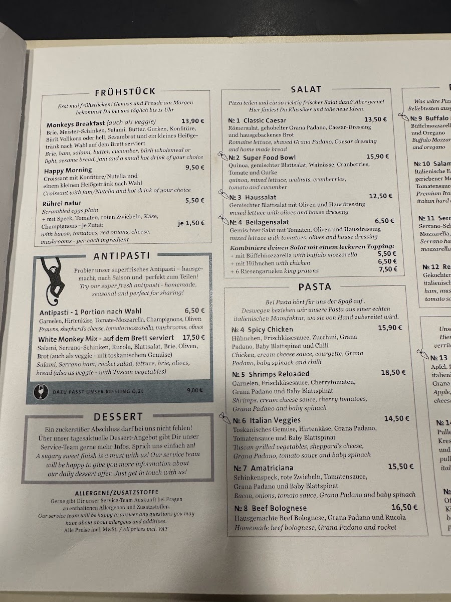 Menu White Monkey Dusseldorf Airport-5