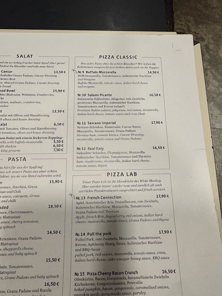 Menu White Monkey Dusseldorf Airport-7